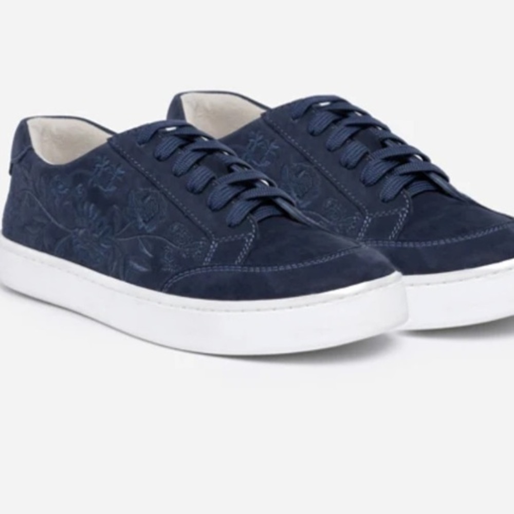 Johnny Was Bianca Heavily Embroidered Lace Up Sneakers